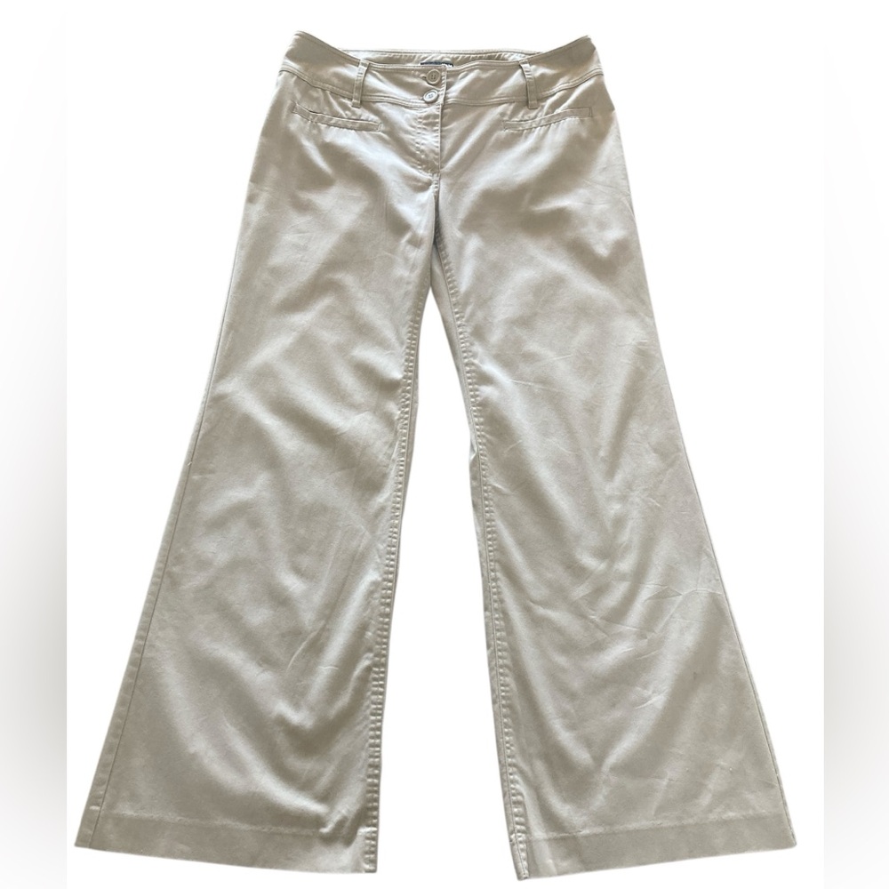 H&M light tan straight leg khakis, Sz 12
